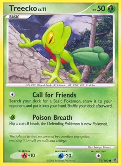 Treecko — Stormfront #79, 2008. Illustrated by Naoyo Kimura.