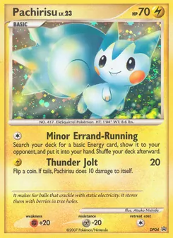 Pachirisu — DP Black Star Promos #DP04, 2007. Illustrated by Atsuko Nishida.