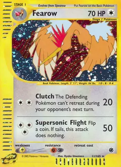 Fearow — Expedition Base Set #11, 2002. Illustrated by Kyoko Umemoto.