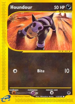 Houndour — Expedition Base Set #113, 2002. Illustrated by Mitsuhiro Arita.