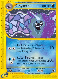 Cloyster — Expedition Base Set #42, 2002. Illustrated by Kyoko Umemoto.