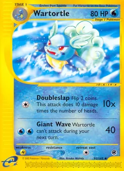 Wartortle — Expedition Base Set #92, 2002. Illustrated by Atsuko Nishida.