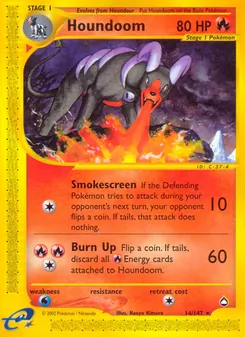 Houndoom — Aquapolis #14, 2003. Illustrated by Naoyo Kimura.