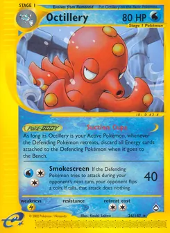 Octillery — Aquapolis #26, 2003. Illustrated by Kouki Saitou.