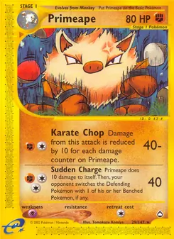 Primeape — Aquapolis #29, 2003. Illustrated by Tomokazu Komiya.