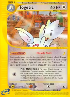 Togetic — Aquapolis #39, 2003. Illustrated by Kagemaru Himeno.