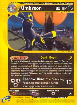 Umbreon — Aquapolis #41, 2003. Illustrated by Mitsuhiro Arita.