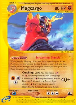 Magcargo — Skyridge #18, 2003. Illustrated by Mitsuhiro Arita.