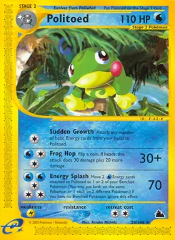 Politoed — Skyridge #25, 2003. Illustrated by Atsuko Nishida.