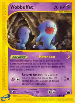 Wobbuffet — Skyridge #45, 2003. Illustrated by Kagemaru Himeno.