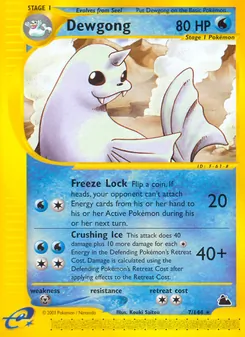 Dewgong — Skyridge #7, 2003. Illustrated by Kouki Saitou.