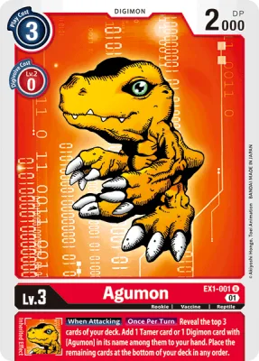 Agumon, Digimon card EX1-001