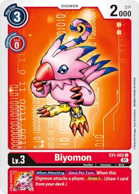 Biyomon, Digimon card EX1-002