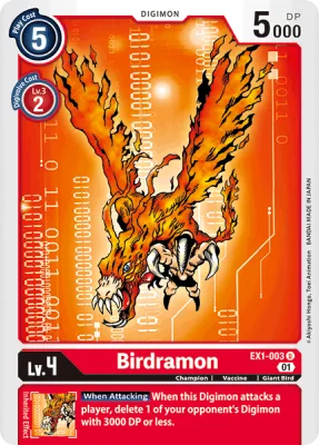 Birdramon, Digimon card EX1-003