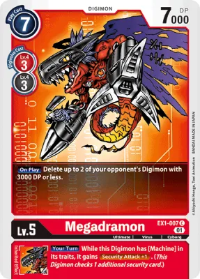 Megadramon, Digimon card EX1-007