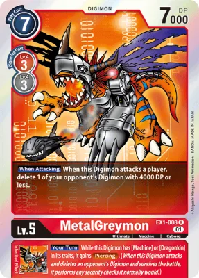 MetalGreymon, Digimon card EX1-008