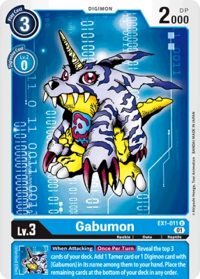 Gabumon, Digimon card EX1-011