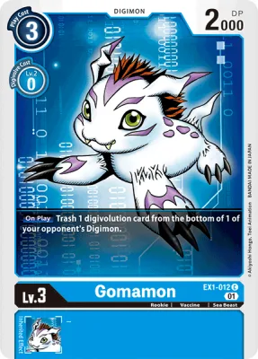 Gomamon, Digimon card EX1-012