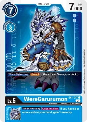 WereGarurumon, Digimon card EX1-017