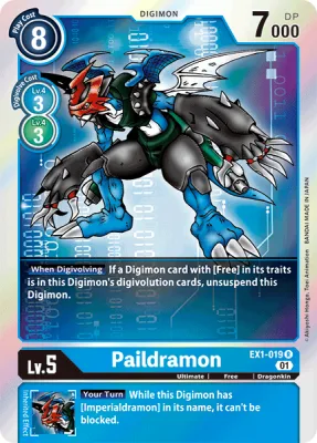 Paildramon, Digimon card EX1-019