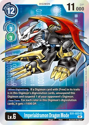 Imperialdramon: Dragon Mode, Digimon card EX1-022