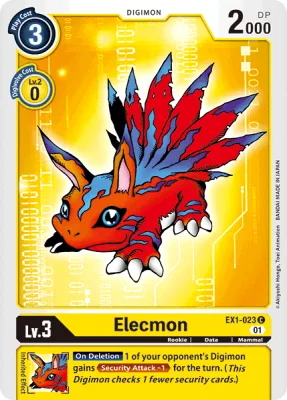 Elecmon, Digimon card EX1-023
