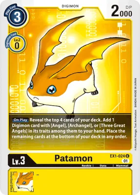 Patamon, Digimon card EX1-024