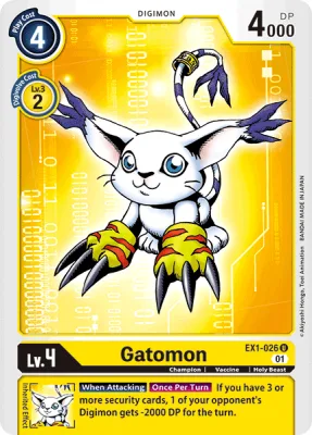 Gatomon, Digimon card EX1-026