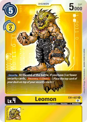 Leomon, Digimon card EX1-027