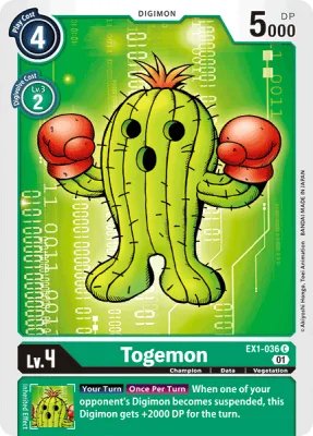 Togemon, Digimon card EX1-036