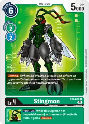 Stingmon, Digimon card EX1-038