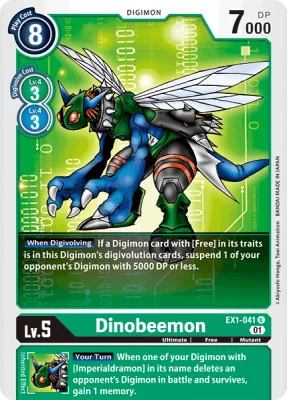 Dinobeemon, Digimon card EX1-041
