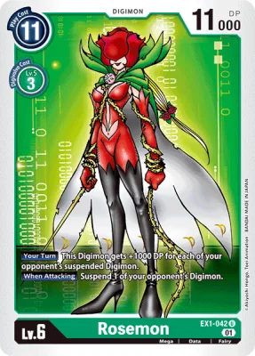 Rosemon, Digimon card EX1-042