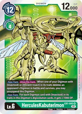 HerculesKabuterimon, Digimon card EX1-043