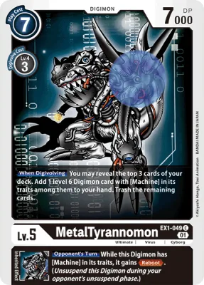MetalTyrannomon, Digimon card EX1-049