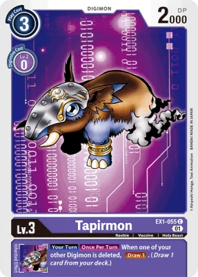 Tapirmon, Digimon card EX1-055