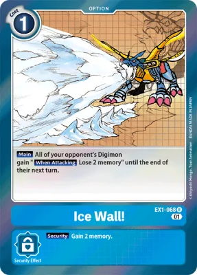 Ice Wall!, Digimon card EX1-068