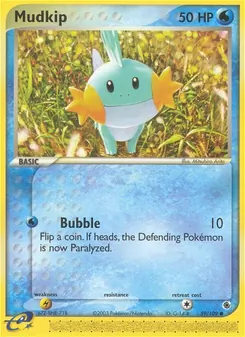 Mudkip — Ruby & Sapphire #59, 2003. Illustrated by Mitsuhiro Arita.
