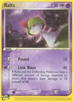 Ralts — Ruby & Sapphire #68, 2003. Illustrated by Kagemaru Himeno.