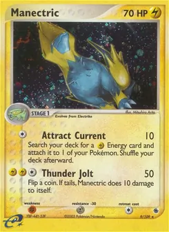 Manectric — Ruby & Sapphire #9, 2003. Illustrated by Mitsuhiro Arita.