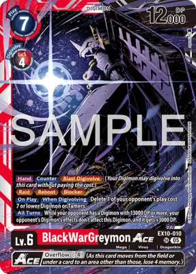 BlackWarGreymon ACE, Digimon card EX10-010