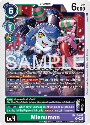 Mienumon, Digimon card EX10-017