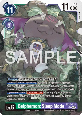 Belphemon: Sleep Mode, Digimon card EX10-021