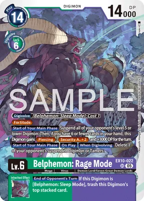 Belphemon: Rage Mode, Digimon card EX10-022