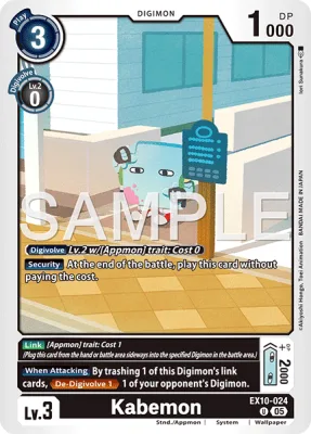 Kabemon, Digimon card EX10-024