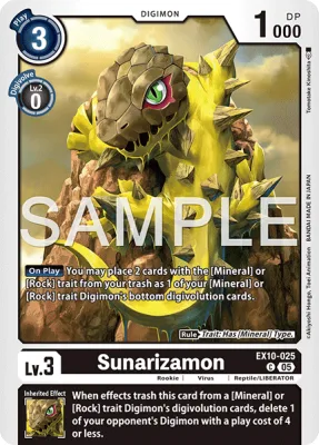 Sunarizamon, Digimon card EX10-025