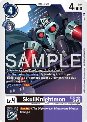 SkullKnightmon, Digimon card EX10-026
