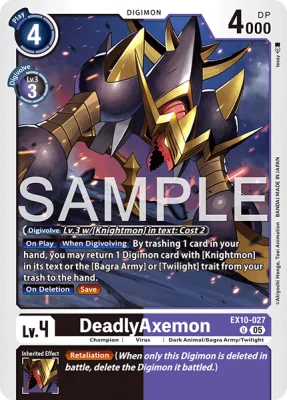 DeadlyAxemon, Digimon card EX10-027