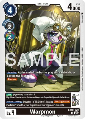 Warpmon, Digimon card EX10-029