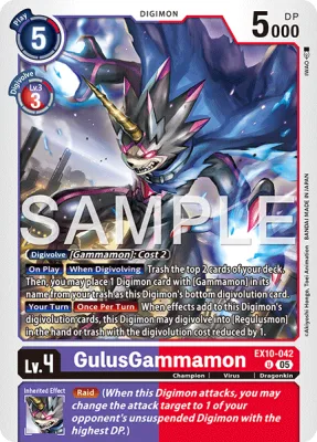 GulusGammamon, Digimon card EX10-042